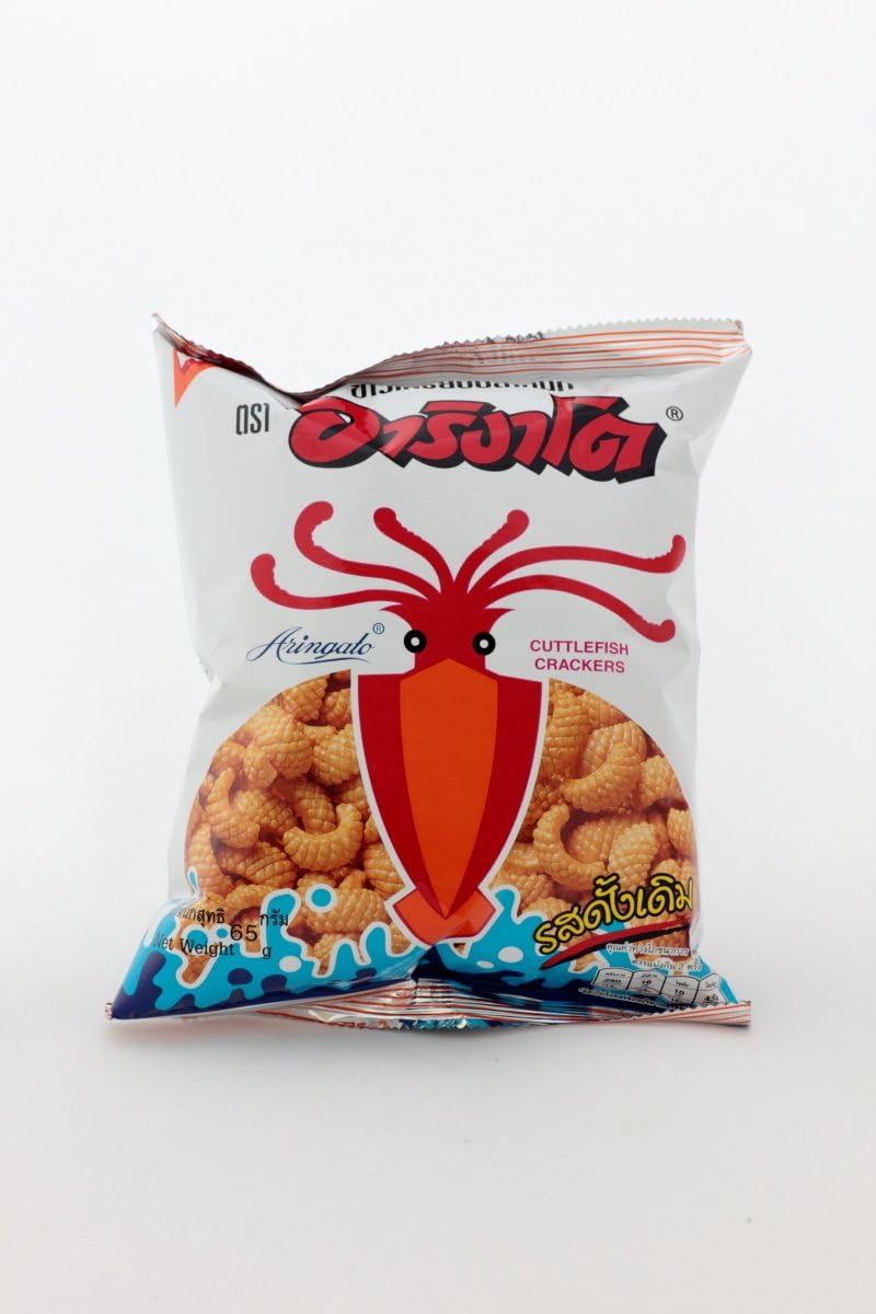 Aringato Cuttlefish Crackers Original Flavour - 2.29 Oz (Pack of 2)