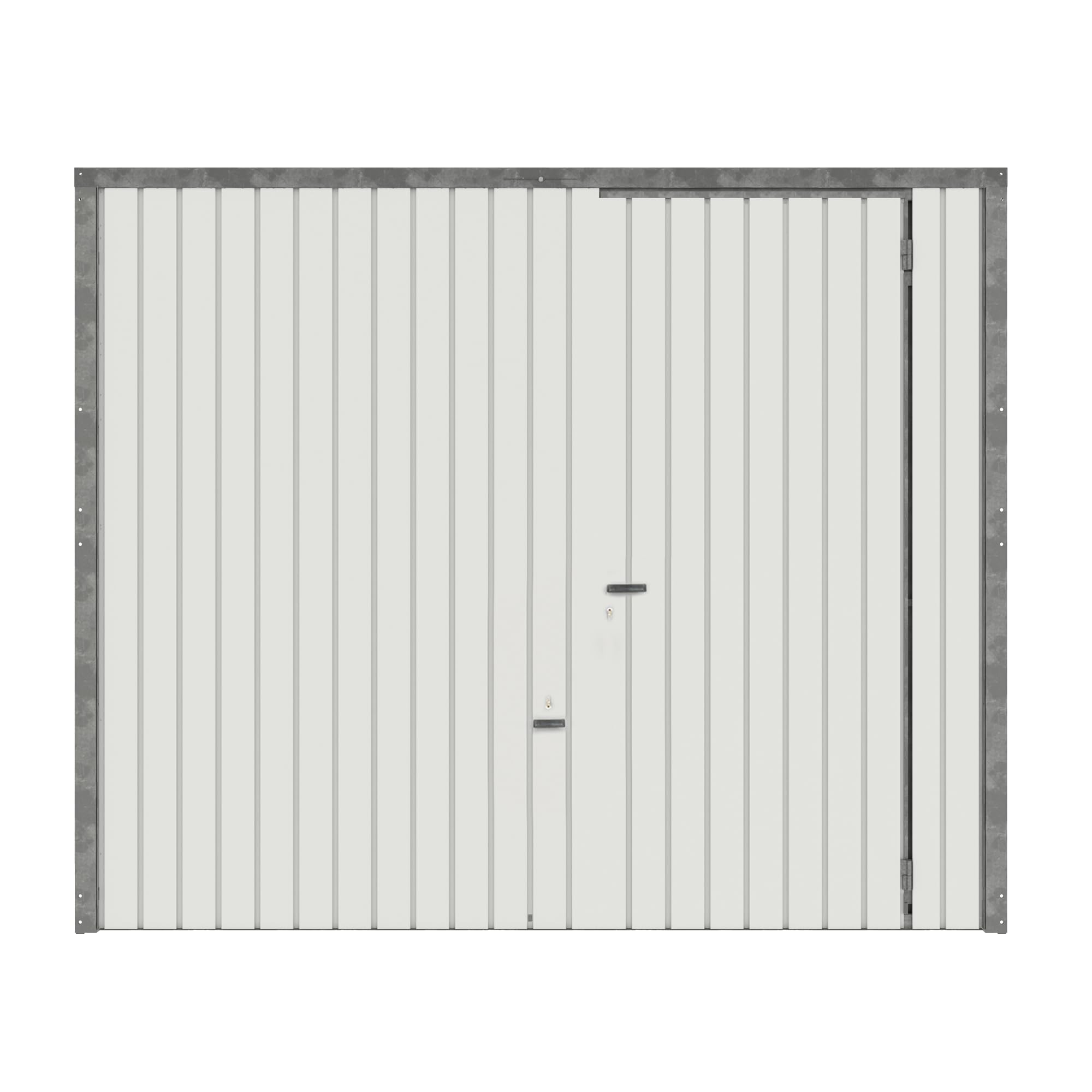 GM Portes - Porte De Garage META Sectionnelle Basculant Premontée | Avec Portillon | Inclus 200cm X 240cm - Moteur: | Blanc - Finition lisse