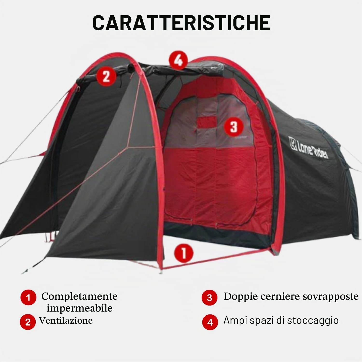 MotoTent - Tenda per moto, completamente impermeabile, per 2 persone, con garage per biciclette, facile da installare, cupola ultraleggera per escursioni ed escursioni, include borsa per il trasporto