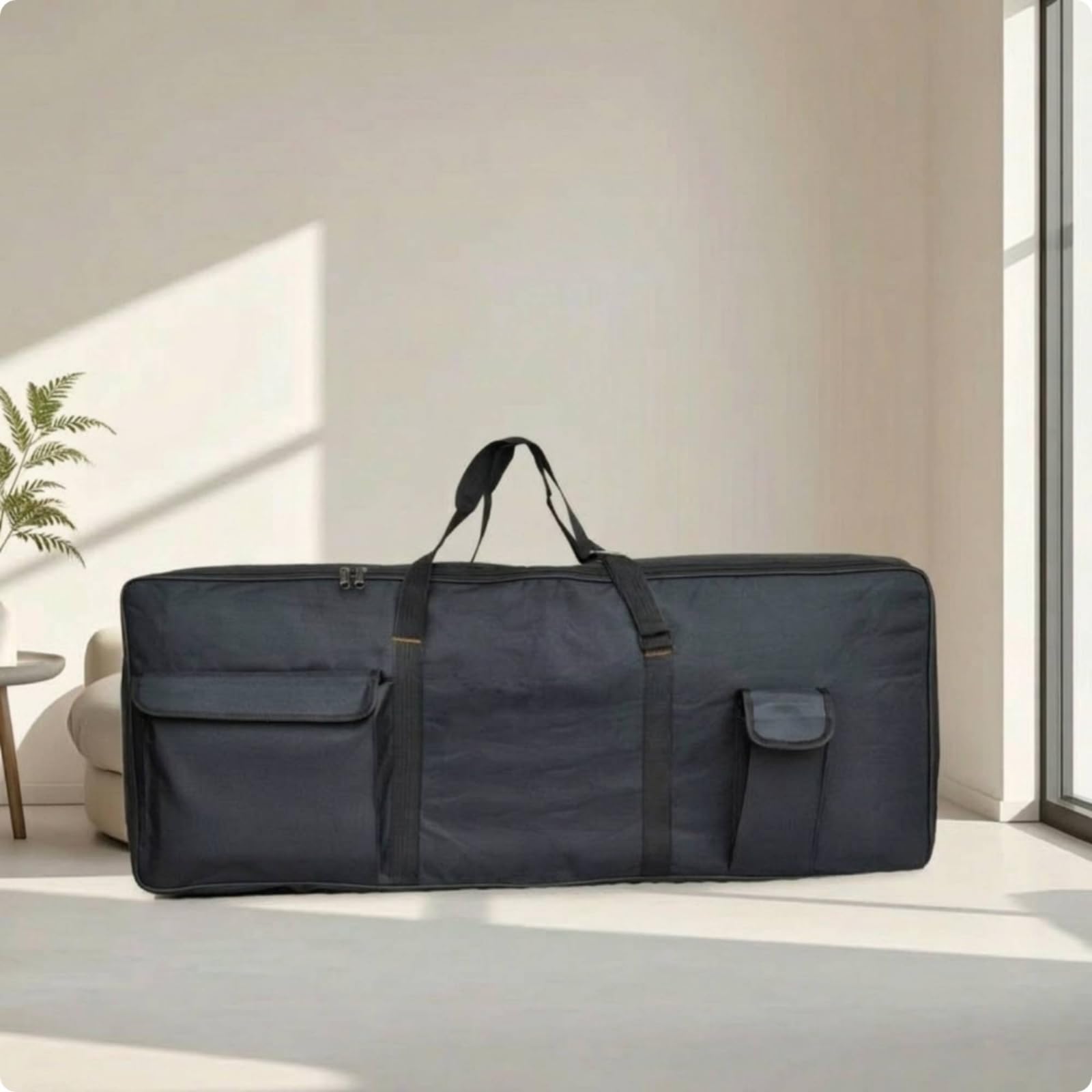 Custodia Tastiera 61 Tasti Borsa Tastiera Elettronica Sacca Sintetizzatore Astuccio Strumentale con Struttura Imbottita, Borsa Per Tastiera 61 Tasti, Array, Rosso