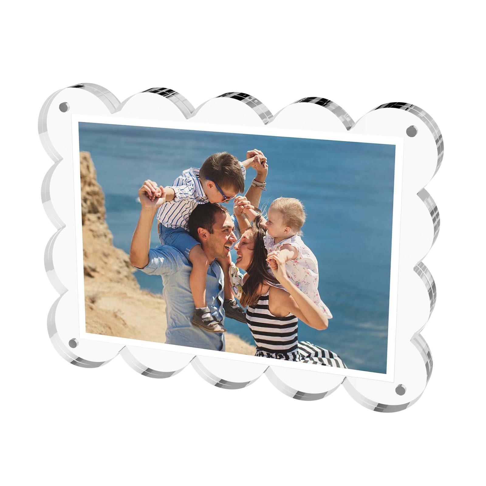 Cadre photo 10x15 acrylique double face transparent pour bureau