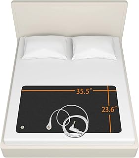 Grounding Mat for Improving Sleep, Grounding Pad for Health, Grounding Bed Mat with Grounding Cord for Better Working (35.5 * 23.6inch)