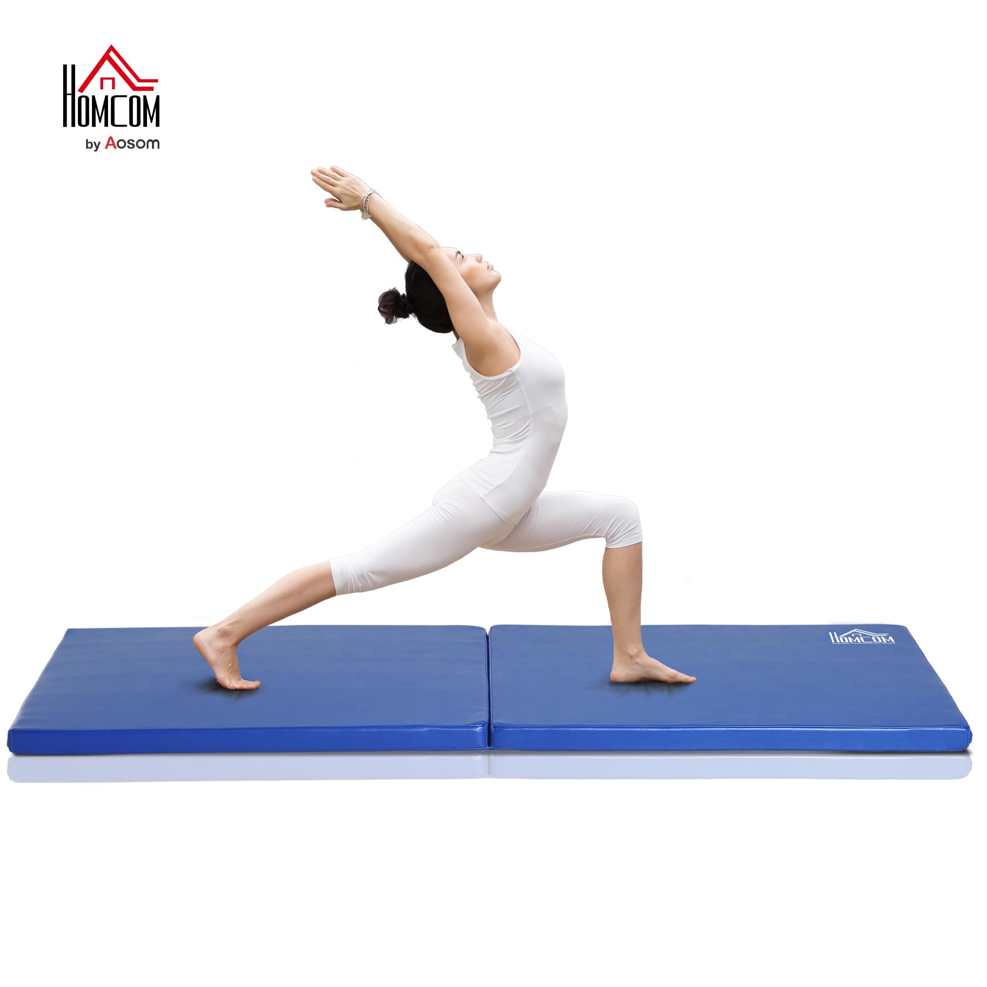 Alfombra de gimnasia yoga pilates fitness plegable portátil gran comodidad 180 x 60 x 5 cm de piel sintética