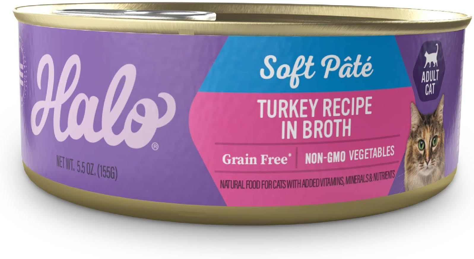 Adult Wet Cat Food, Grain Free, Turkey Stew 5.5oz Can (Pack of 12)