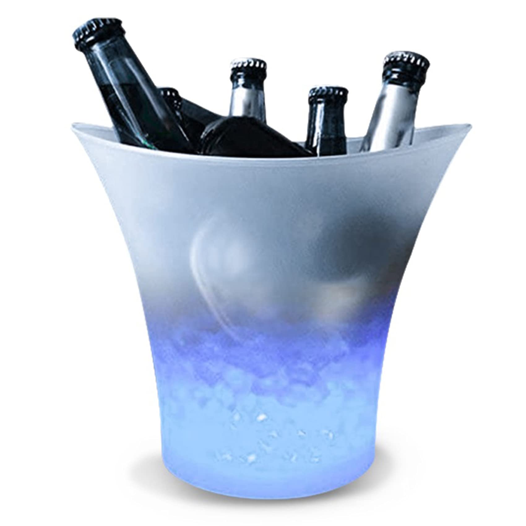 Smad 5pcs Secchiello per Champagne Luminoso, Secchiello per Ghiaccio LED Multicolore, per Champagne, Birra, Vino, Bevande, per Feste, Bar, Casa
