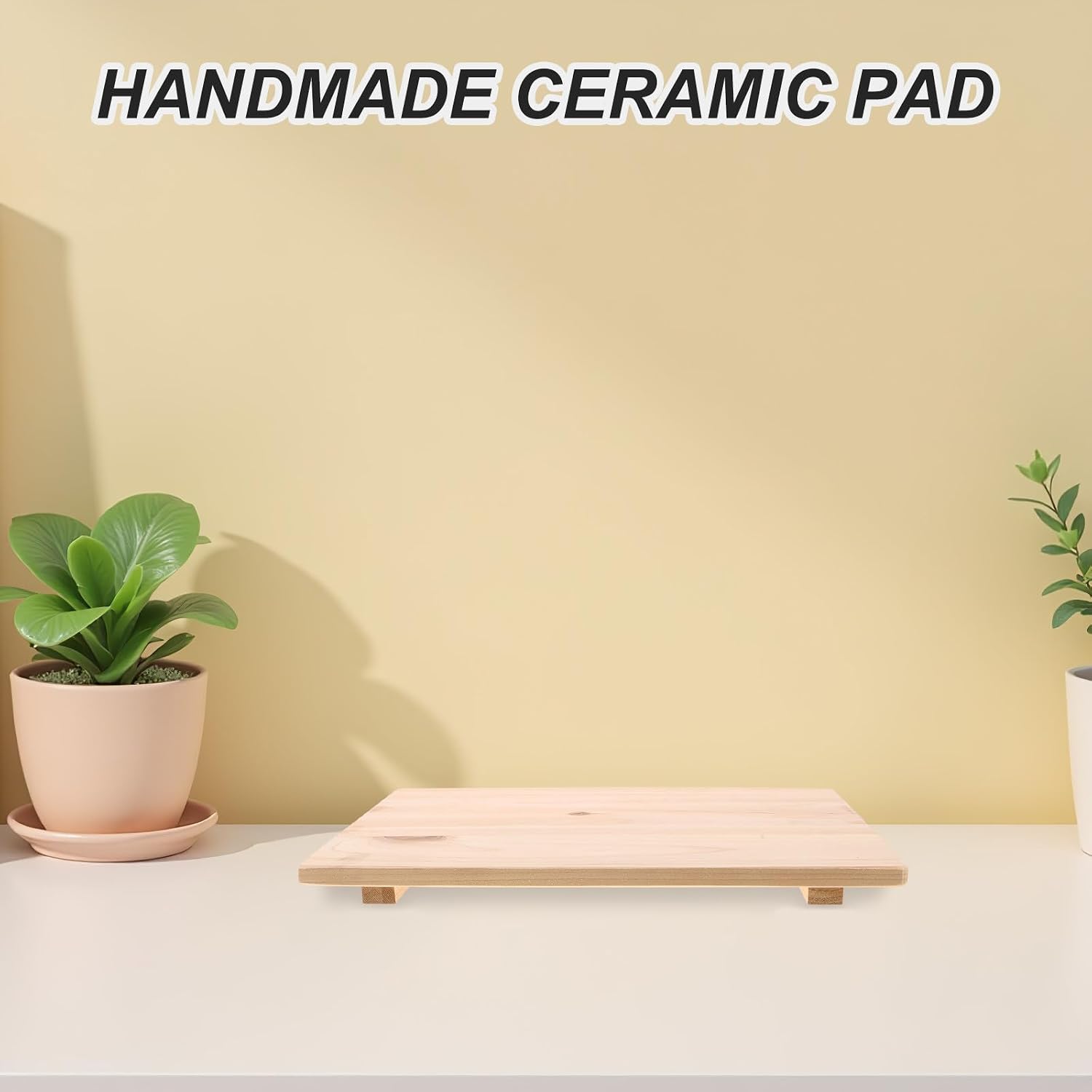 Wooden Pottery Drying Board: Clay Sculpting Slab - 4.9 X 2.7 Inch Rectangle Ceramic Art Board for Pottery Making Craft Clay Wedging