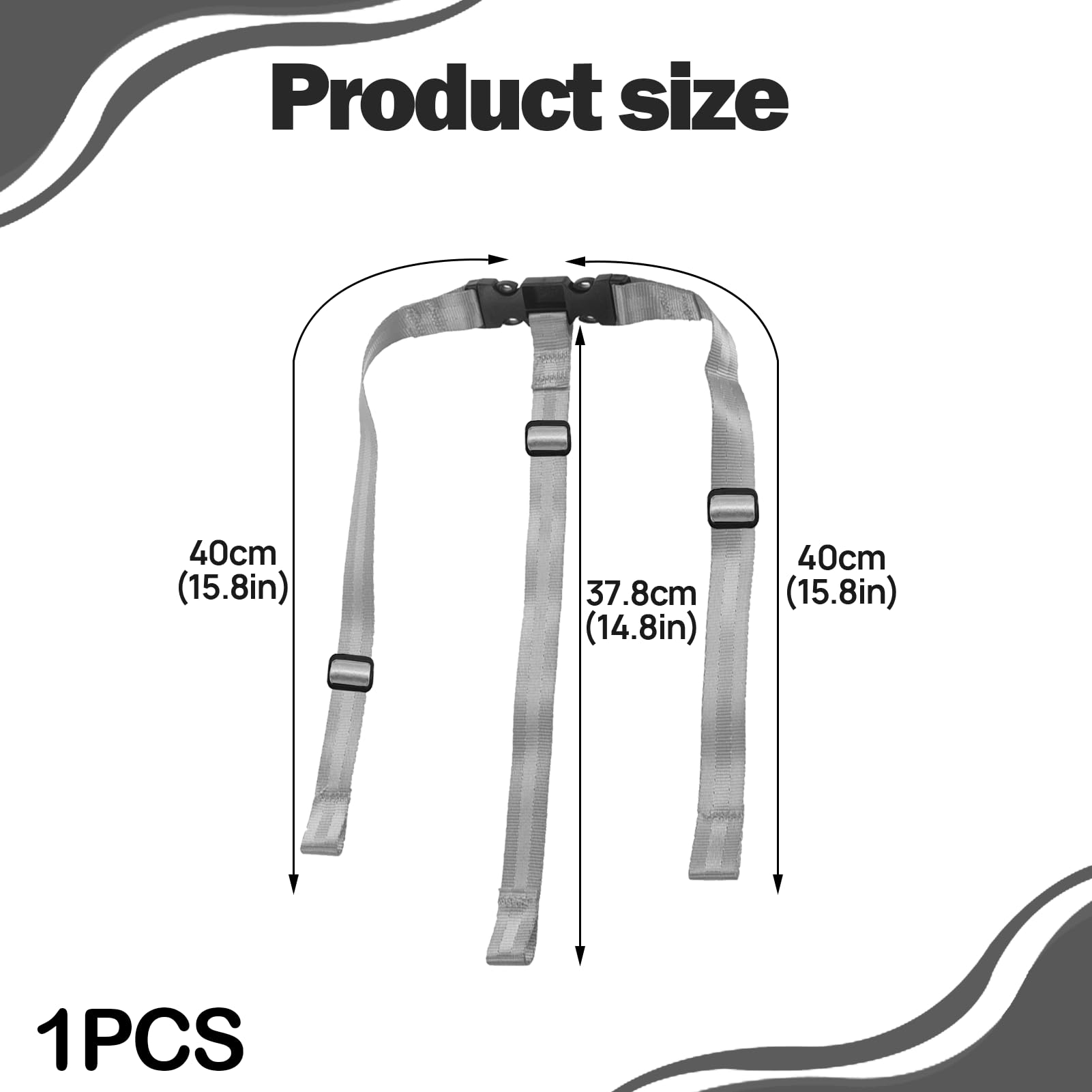 High Chair Straps, High Chair Harness Compatible with IKEA, Harness Safety Belt, Adjustable Baby Kid Safe Belt - Image 2
