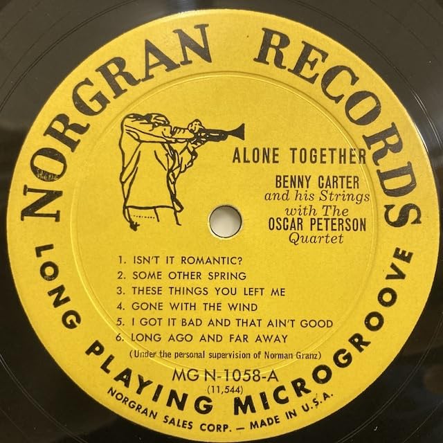 ○即決LP Benny Carter / Alone Together 32867 米オリジナル、黄tp Dg