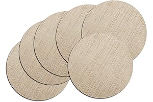 Round Placemats Set of 6 Washable - Decorate Your Dining Table with...