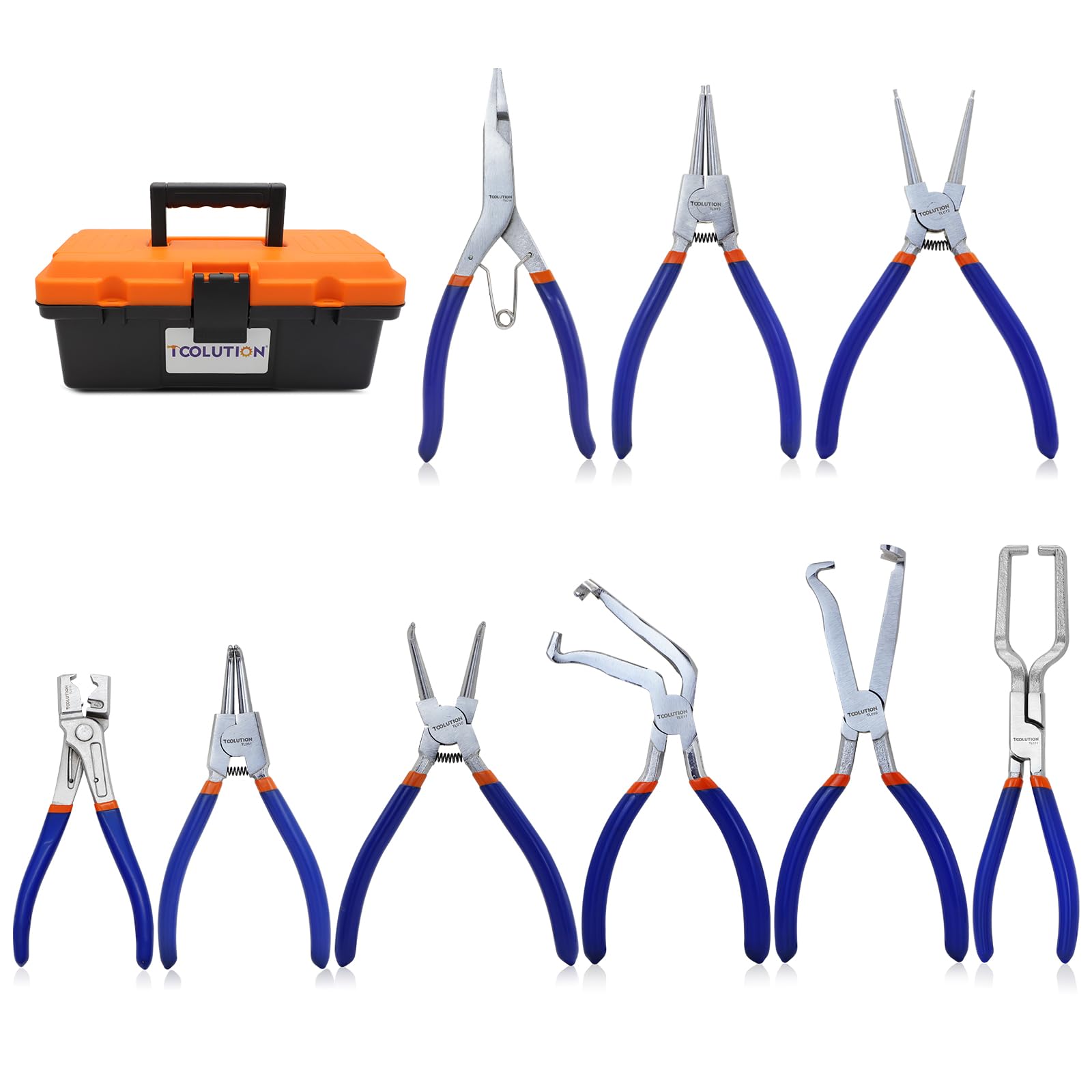 Kit De 9 Pinces Spécialisées – Pour Colliers, Circlips, Tuyaux Carburant, électrique – Boîtier Rangement