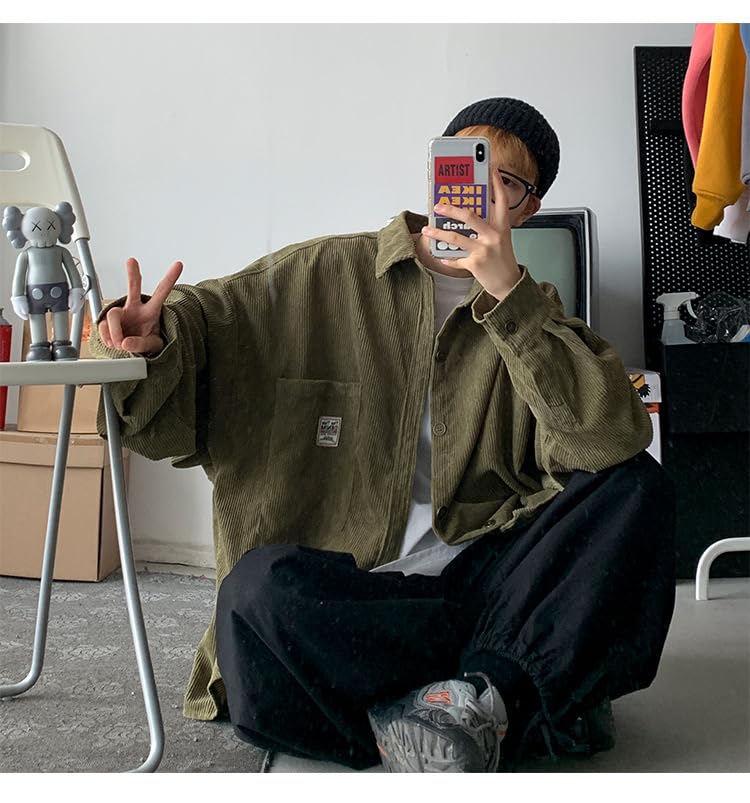 Damskie japońskie kurtki sztruksowe lekkie płaszcze Fairycore Altnertive Streetwear Harajuku stroje Y2K odzież wierzchnia