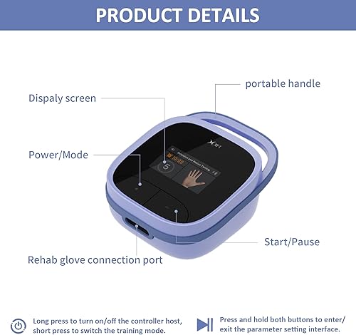 Miniatura 2 de XFT - Guantes de robot de rehabilitación de manos, guantes de rehabilitación de dedos para accidente cerebrovascular, equipo de guante de mano para