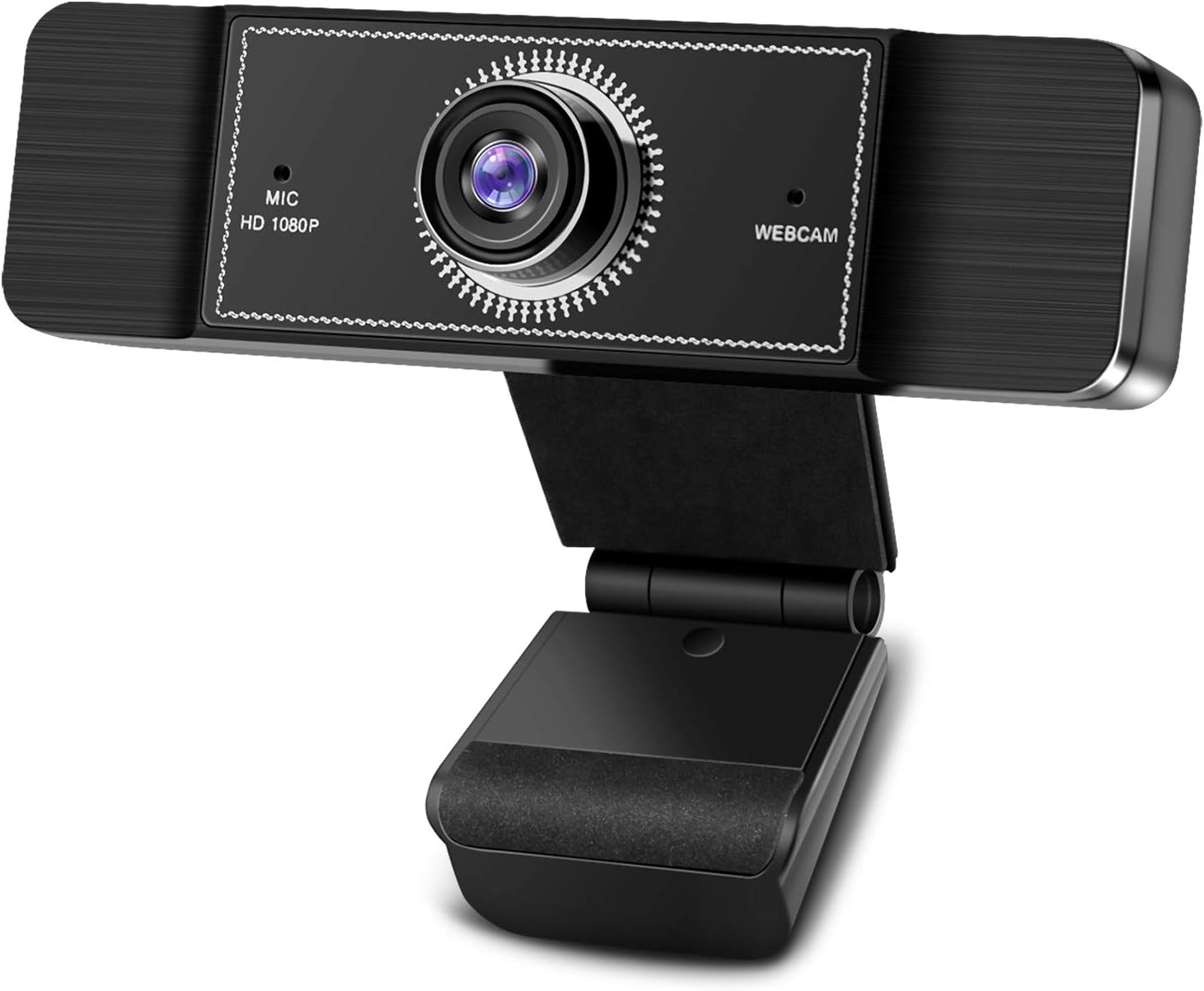 Webcam with Microphone, 1080P HD Webcam Streaming Computer Web Camera with 95-Degree Wide View Angle, USB Plug and Play Webcam for PC Desktop or Laptop Video Calling Recording Conferencing