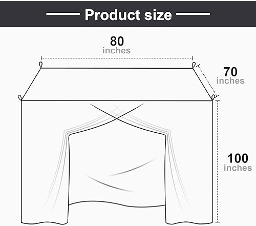 Vista 12 de Aoresac Toldo de cama de mosquitero para niñas, elegantes cortinas de cama con dosel del techo, toldo de princesa para cama de niñas, red de cama