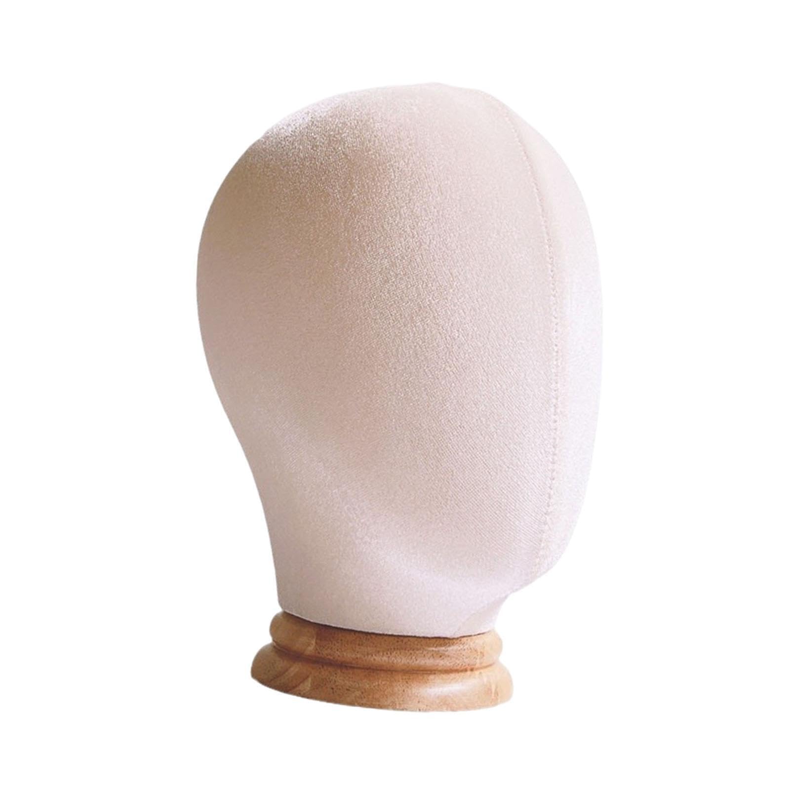Cabeza de maniquí beige de 54 cm para pelucas y sombreros