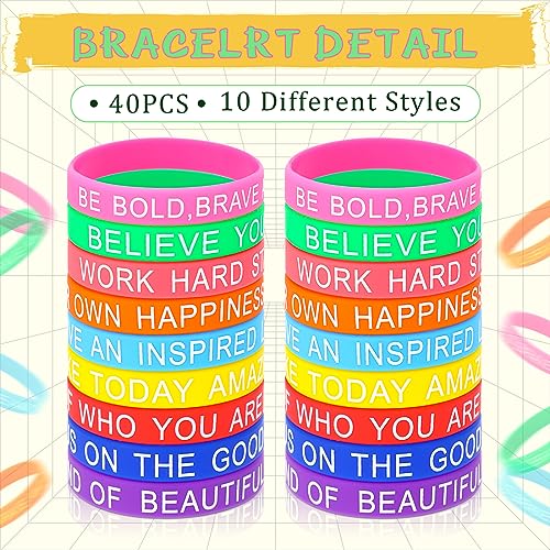 Lápices de colores set 80 piezas con pulseras motivacionales miniatura 4