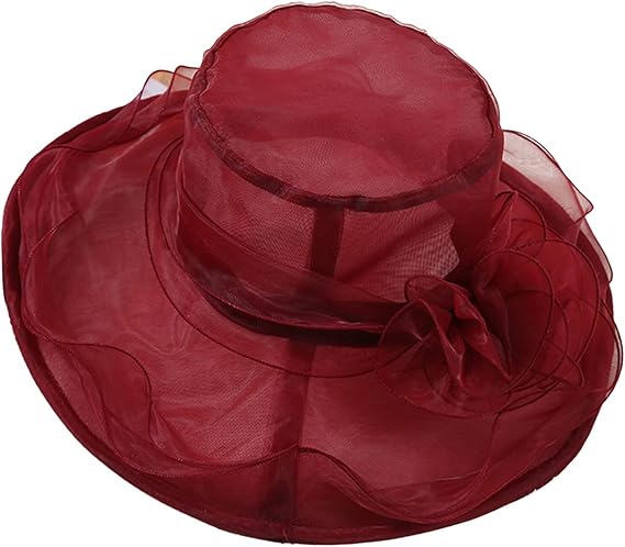 Damen Hut Mit Breiter Krempe - Eleganter Sonnenhut Für Hochzeit & Strand