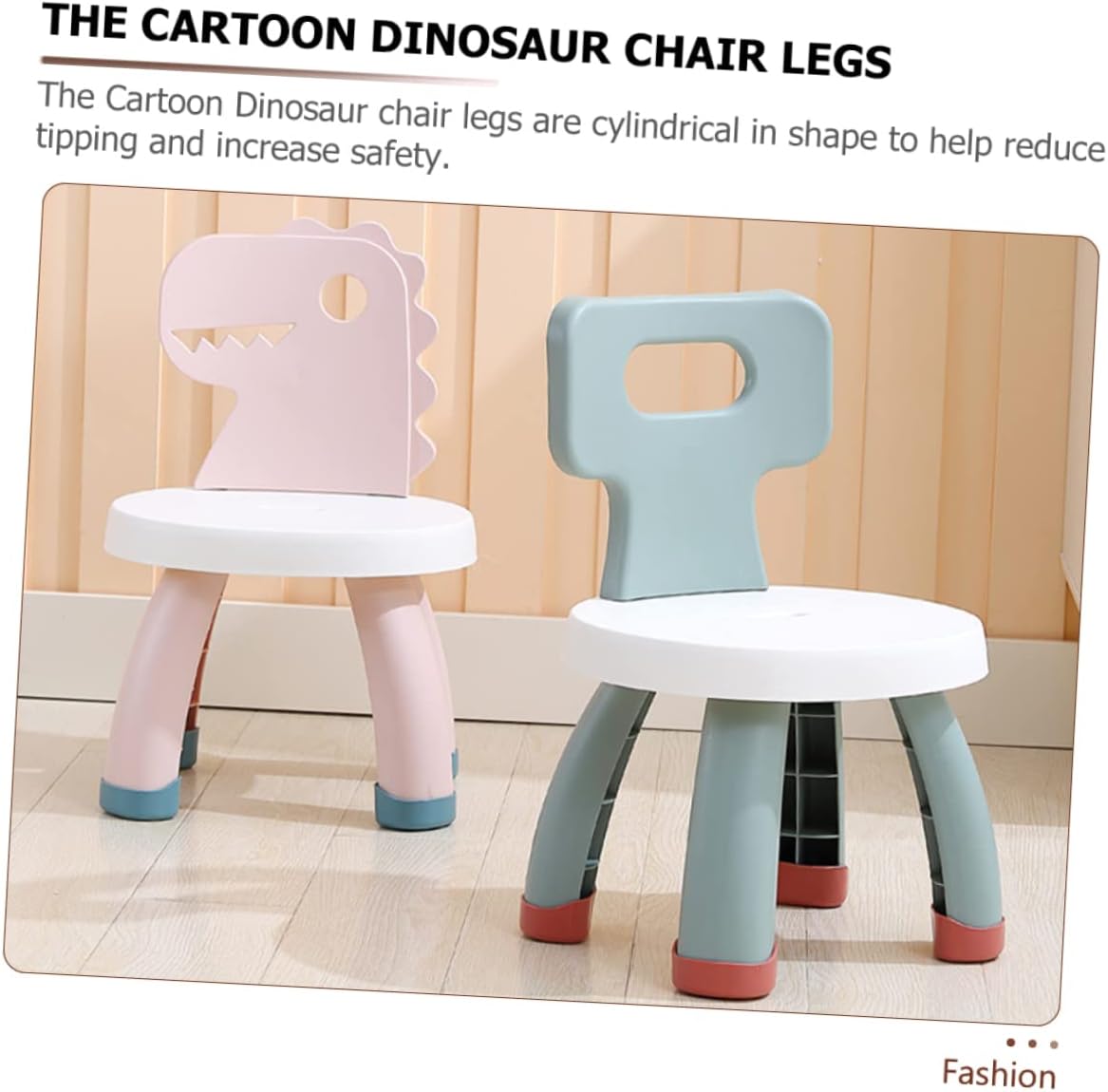 OUNONA Boys and Girls Chair Boy Girl Back Stool Pp Cartoon Stool Safety Design