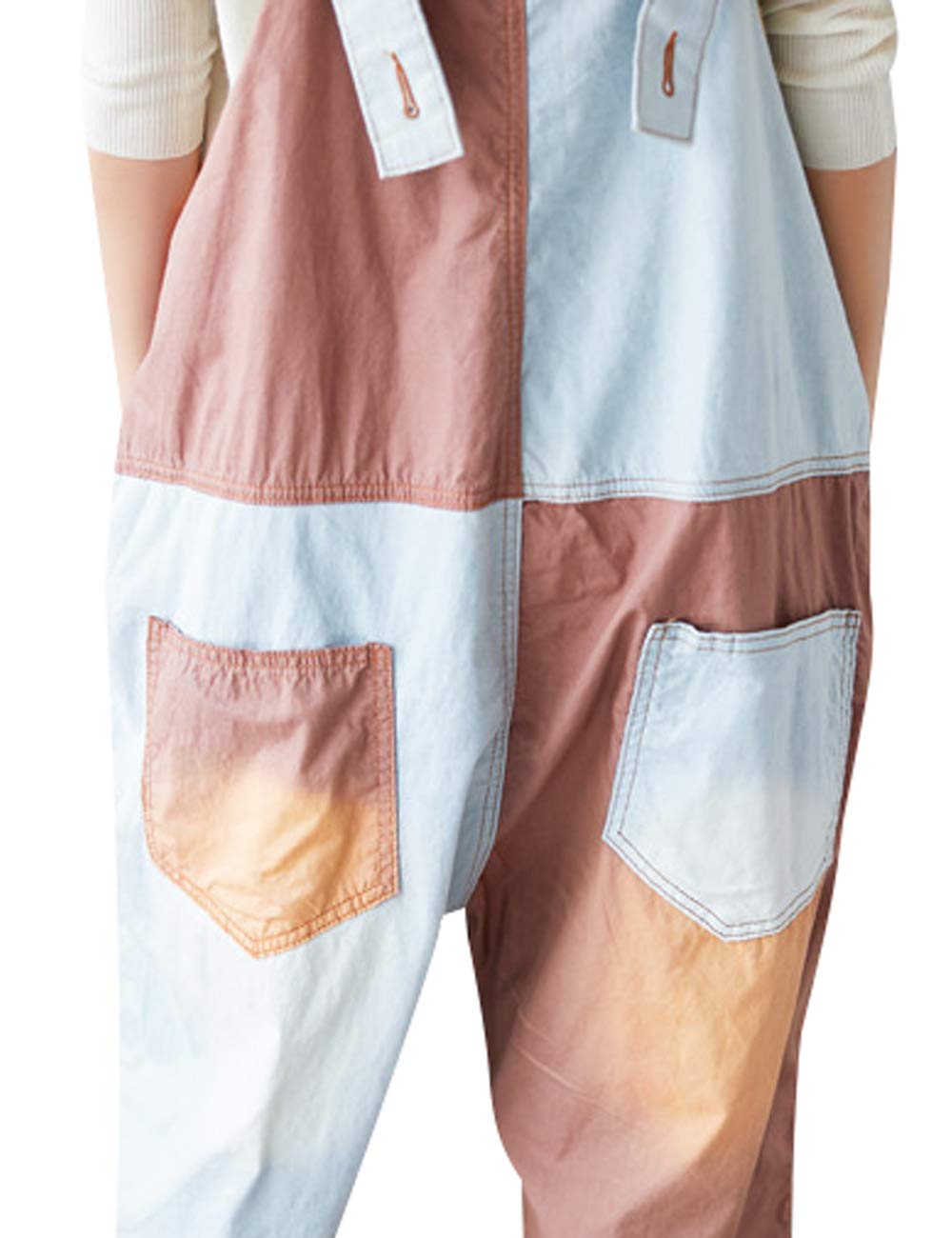 Youlee Femmes Sangle réglable Combinaisons Denim Harem Salopettes à jambes larges