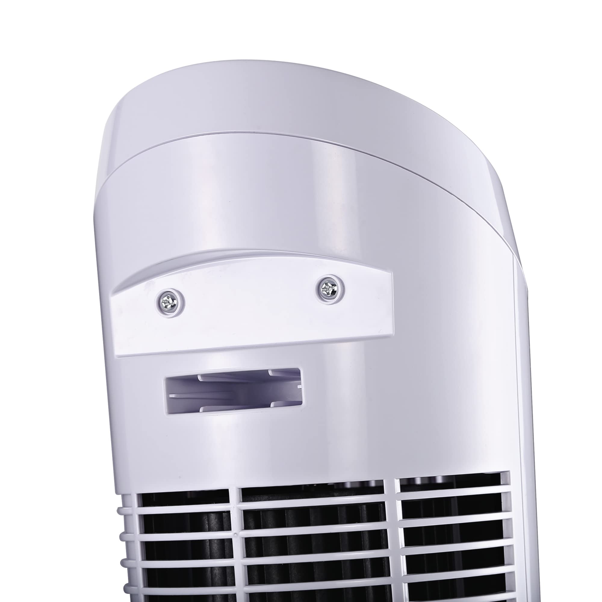 HOMCOM Ventilateur colonne silencieux et puissant 45W ventilateur tour 3 vitesses et oscillant 70°, pour chambre, bureau, 27 x 27 x 75 cm, blanc