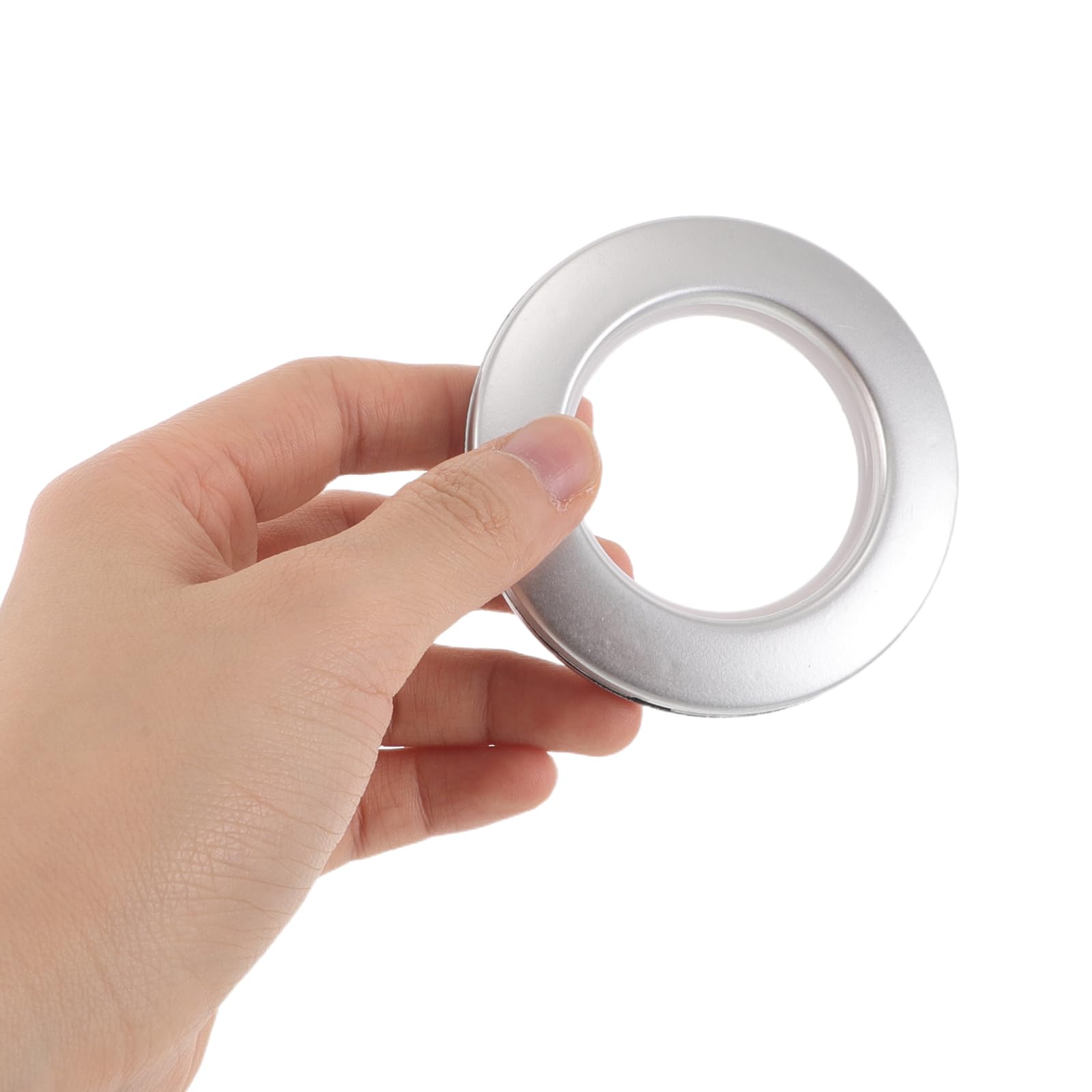 Set di Anelli per Tende in Plastica Argento con Punzonatrice Rotante, Anelli Rotondi Silenziosi per Tende da Bagno e Studio, Compatibilità Versatile
