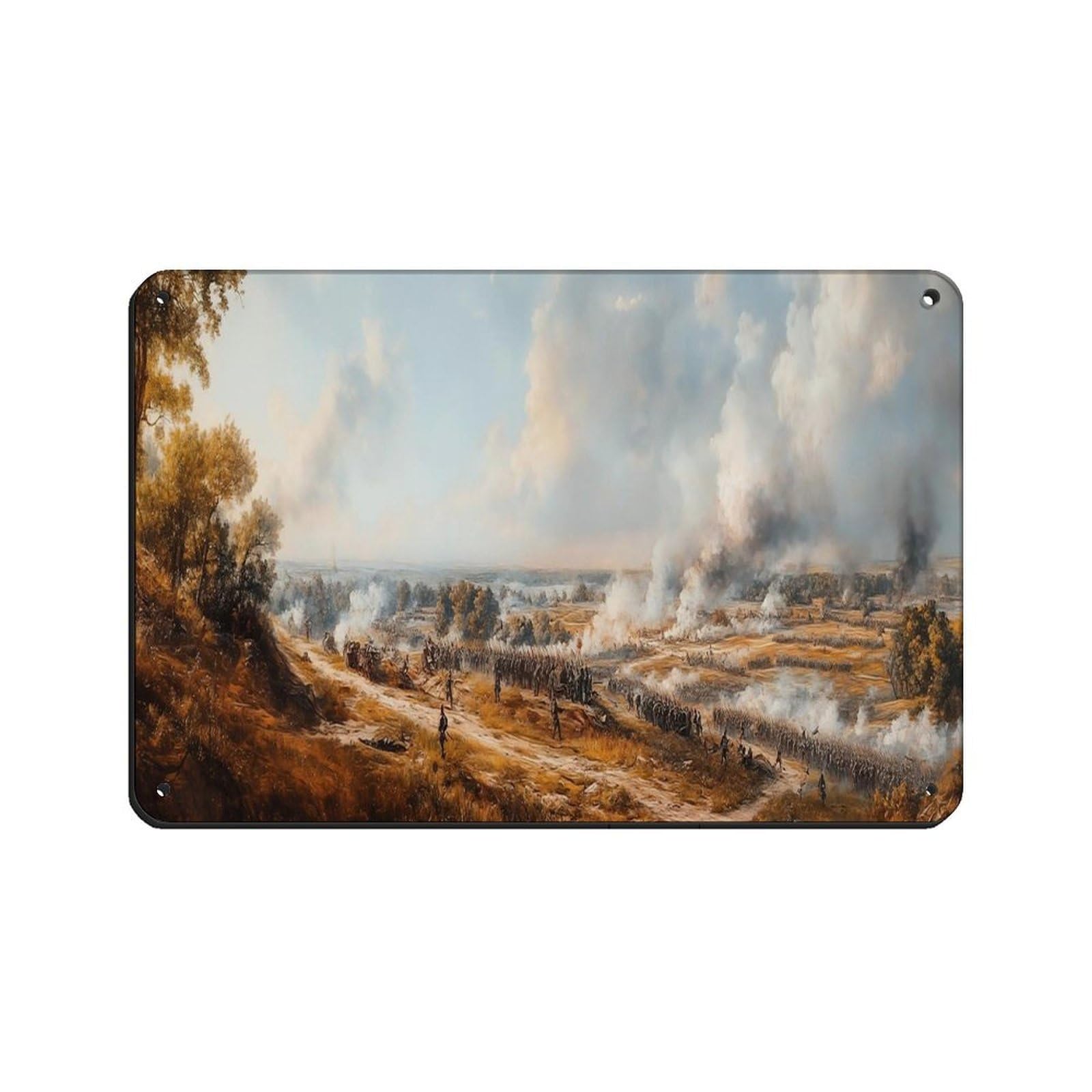 Plaque en métal vintage Bataille de Gettysburg déco murale 20x30