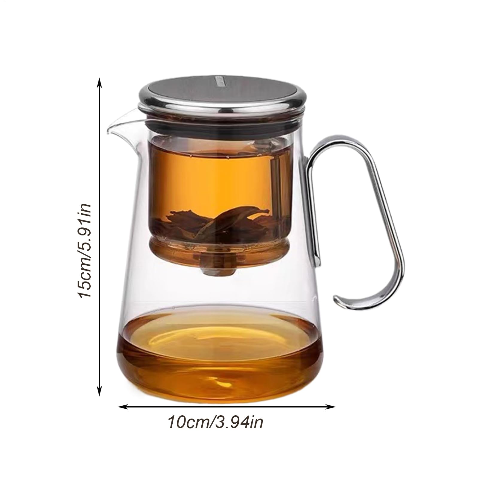 Théière En Verre Avec Infuseur Théière Séparation D'Eau, Infuseur, Passoire