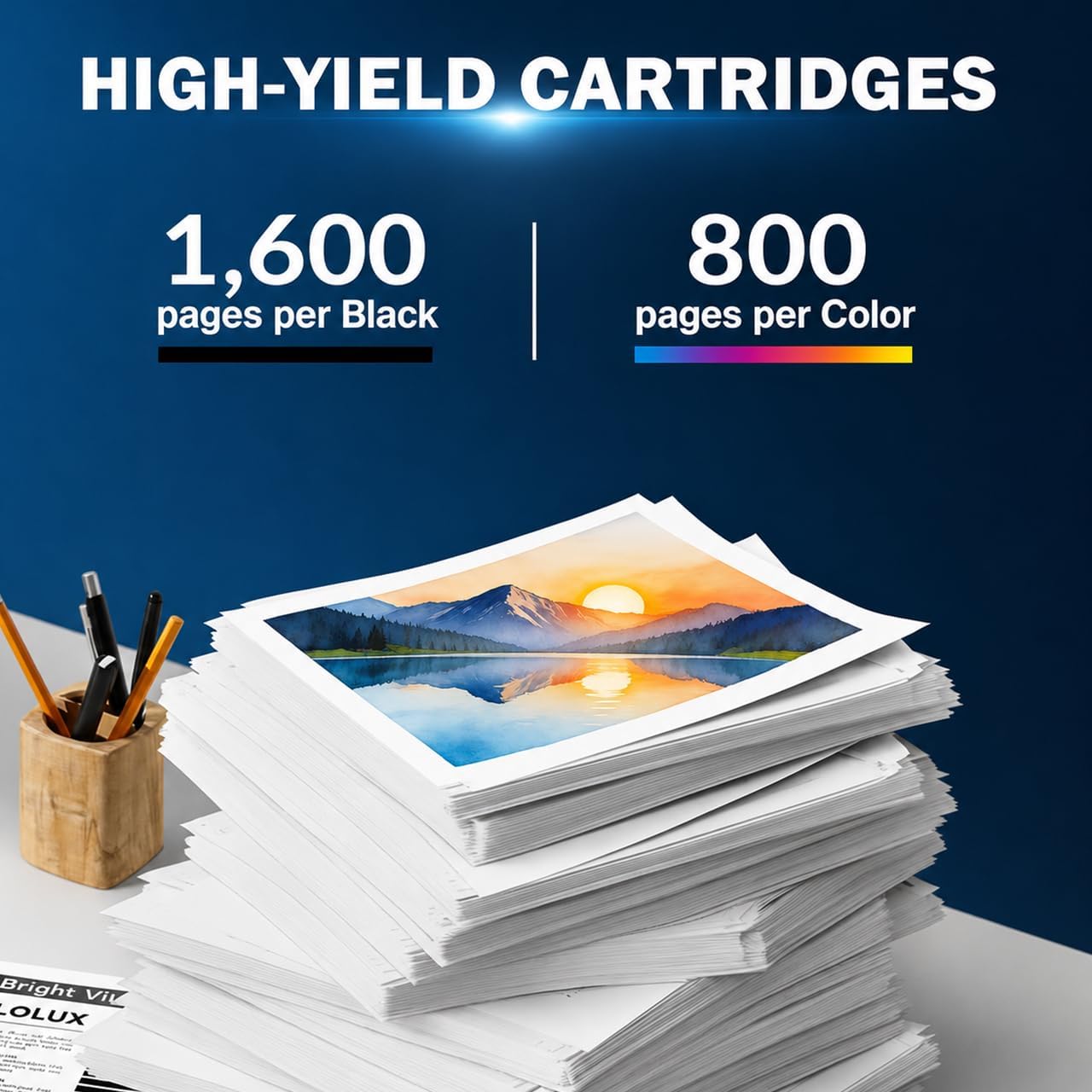 952XL Ink Cartridges Combo Pack Replacement for HP 952 XL Work for OfficeJet 8702 OfficeJet Pro 7720 7730 7740 8200 8210 8216 8218 8700 8710 8714 Printers 4-Pack Black Cyan Magenta Yellow thumbnail