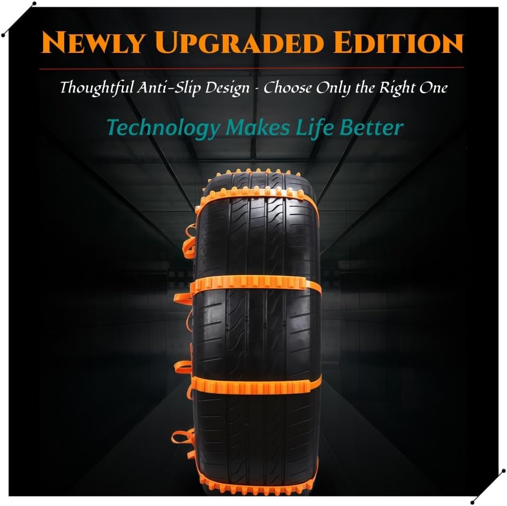 Snow Chains Tire Chains for Jaguar XE X760 300PS R-Sport,Emergency Snow Chains for Car,Adjustable Anti-Slip Tire Zip Ties,Portable Traction Cables,for Winter Driving,40-Piece Pack