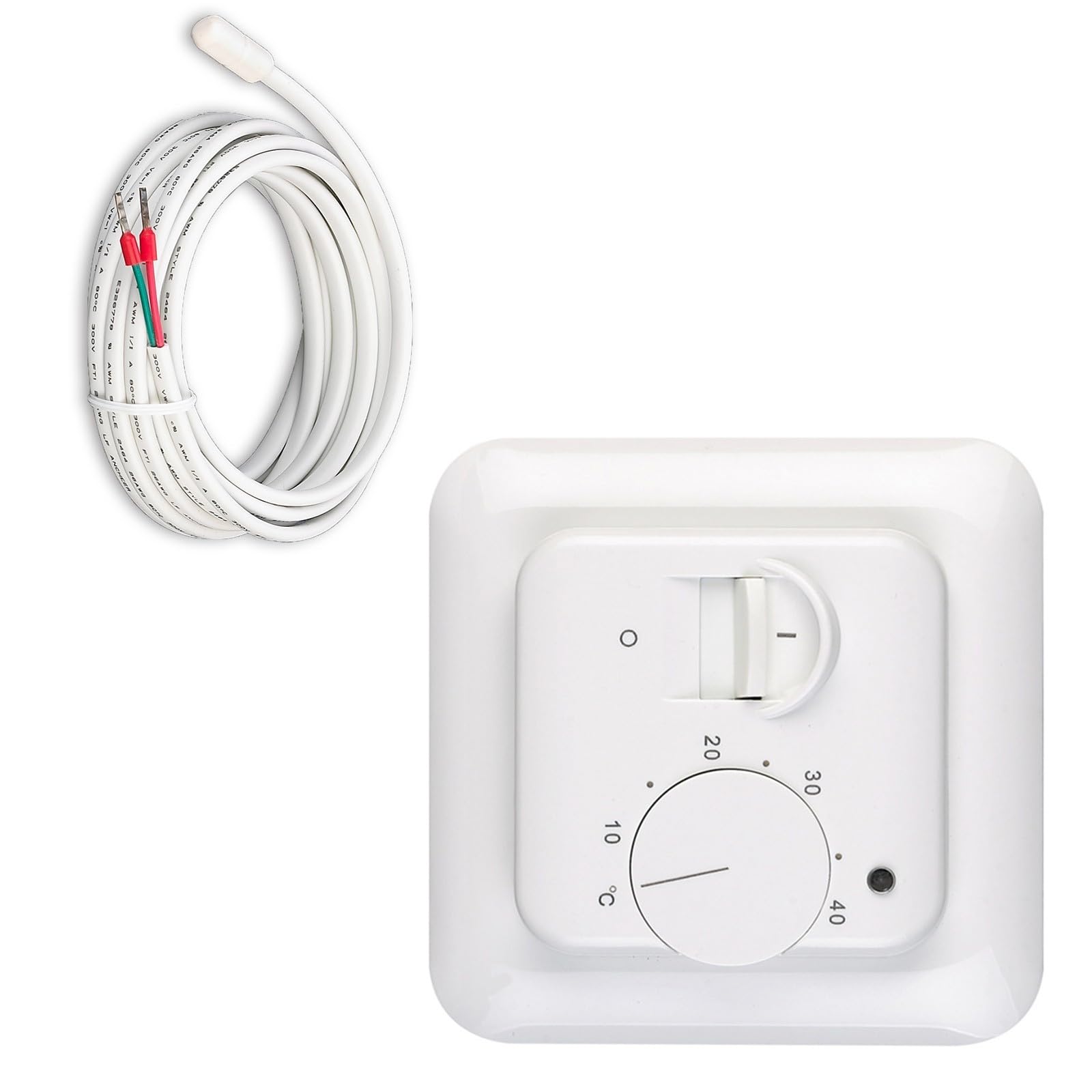 Elnwnnkc Multicolor Electric Floor Heating Thermostat With Double Temperature Sensors 230V 50 / 60Hz 5W Consumption Wall Mounted Room Thermostat With Floor