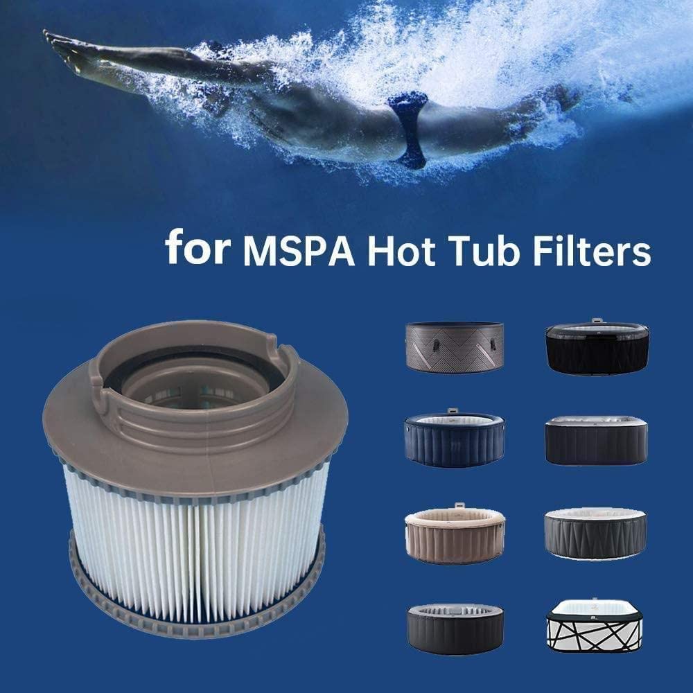 MYAYD Para filtros Whirlpool, 2 piezas de repuesto MSPA filtros para piscinas hinchables MSPA FD2089, filtro de piscina para submarinos calientes y spa, versión mejorada