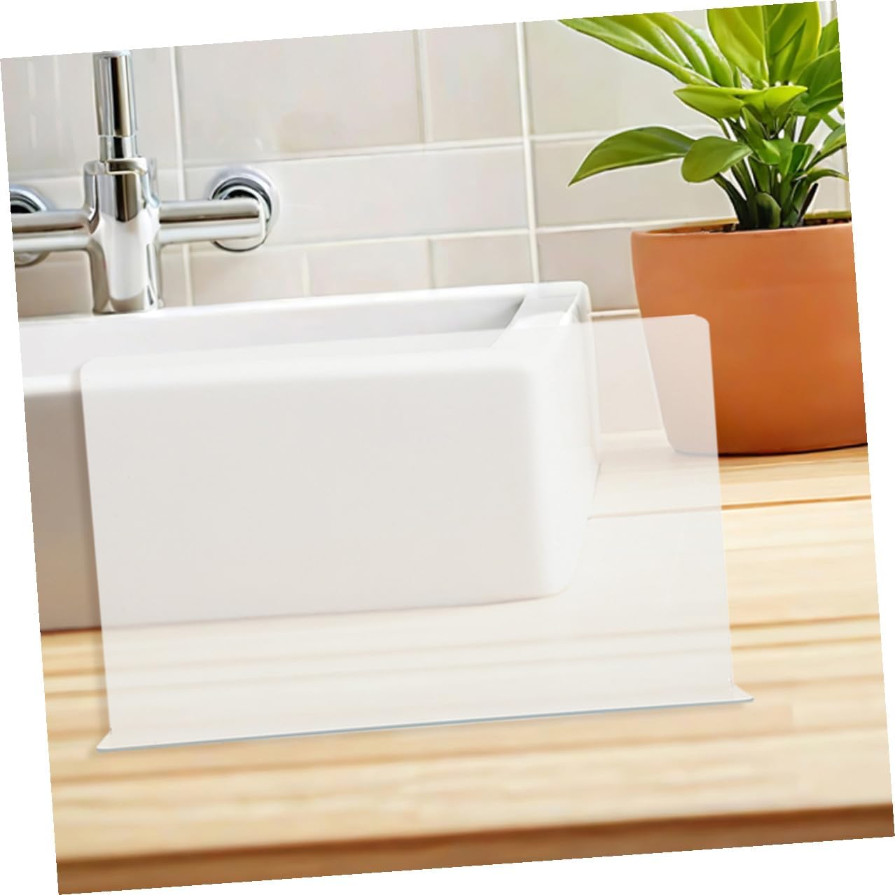 OSALADI 2pcs Shower Corner Water Guards for Bathtub Splash Protection Bathroom Backsplash Vanity Shield with Smooth Surface Splash Barrier for Dry Safe Bathroom Environment