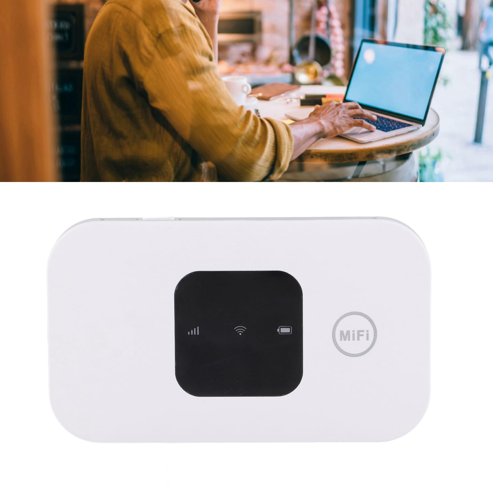 Akozon Portable WiFi High WiFi Speed Bianco Small 4g Mobile Hotspot 4g WiFi 4g Hotspot Router WiFi Router per cellulare ufficio tablet wlan Router Mobile Support 10