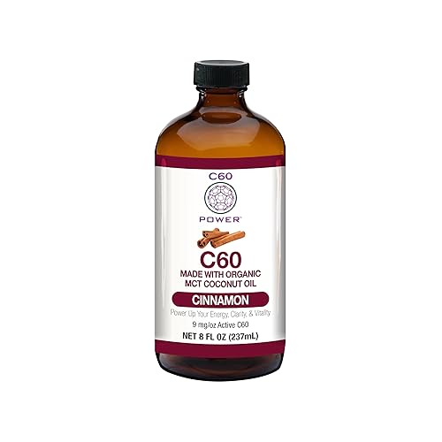 C60 Purple Power Aceite de coco C60 MCT con sabor a canela Tamaño de viaje Aceite de coco orgánico prensado en frío 99.99% puro C60 carbono