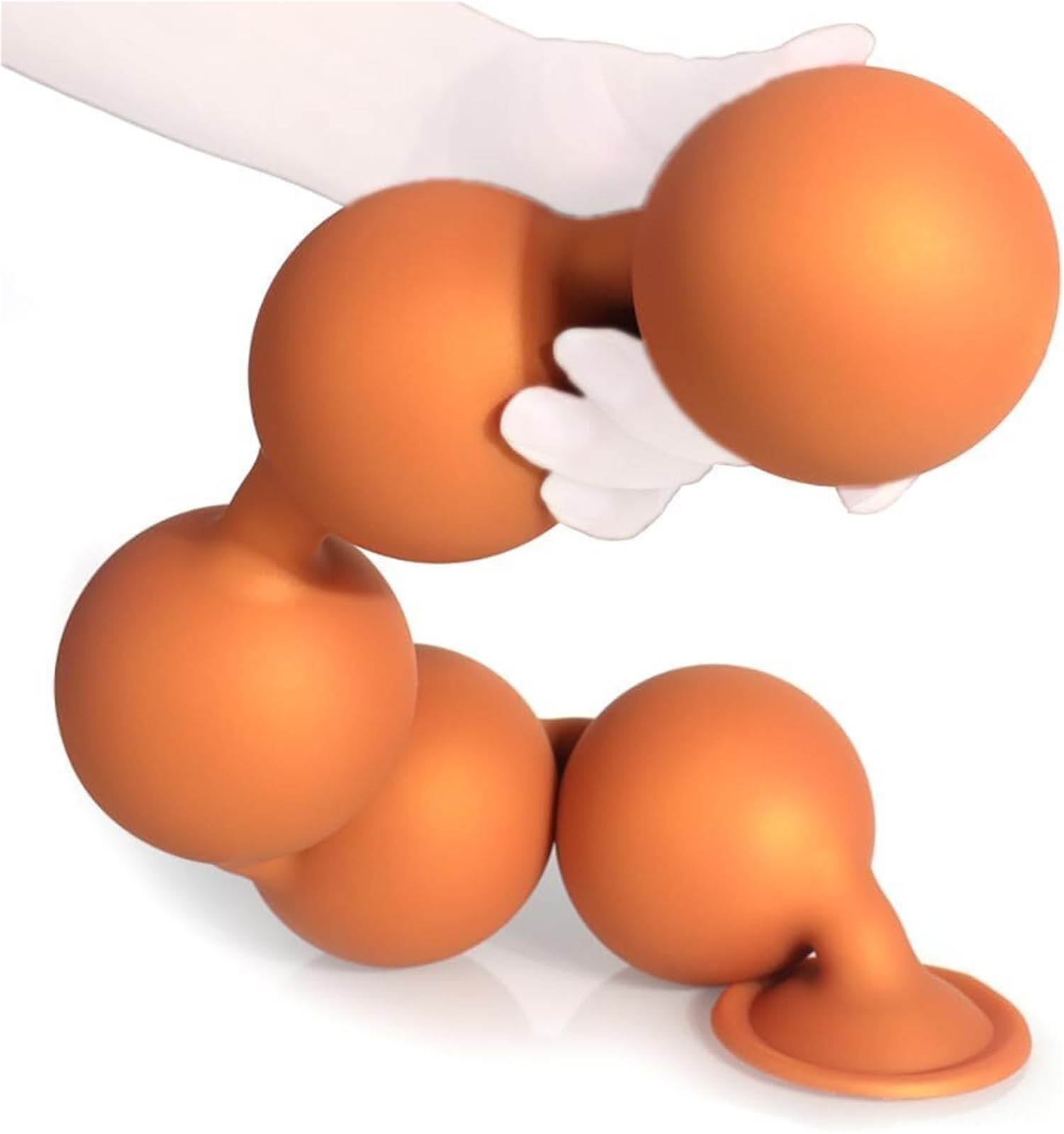 Perle Anali Dorate In Silicone XXL Enorme Vibratore Anale Con Catena for Donne E Uomini Plug Ventosa Giocattolo Sessuale Dilatatore Dell'ano