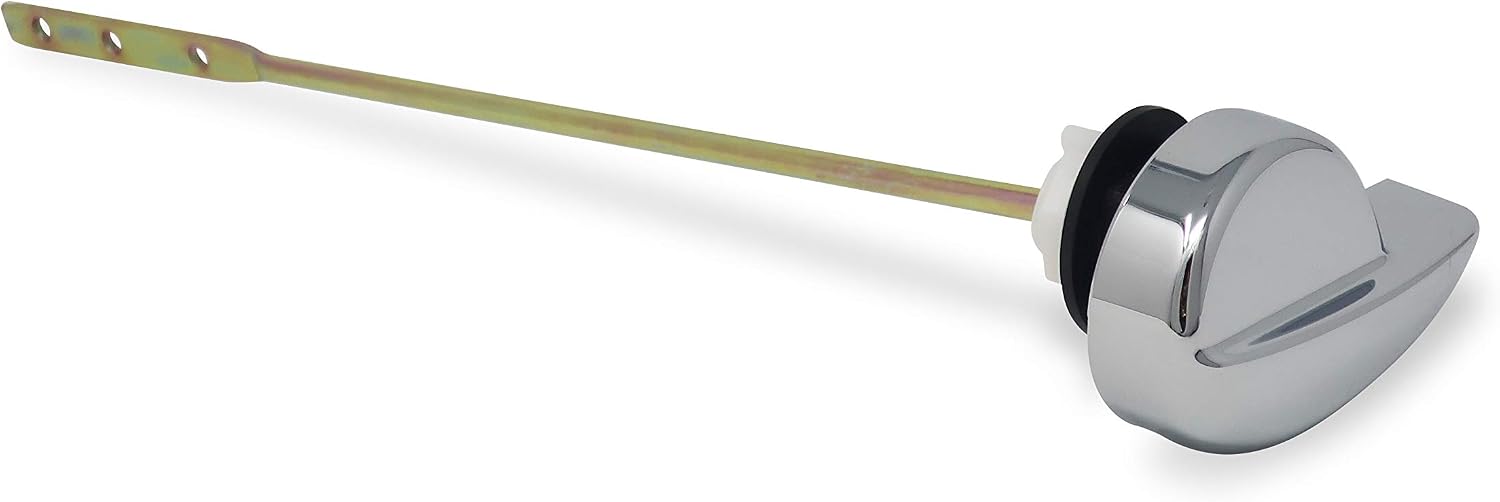Universal Toilet Handle Lever Replacement - Toilet Flusher Replacement, Side Mount Toilet Tank Lever Fits Most Toilet Tanks - Efficient and Easy to Install Toilet Handle Replacement - Chrome