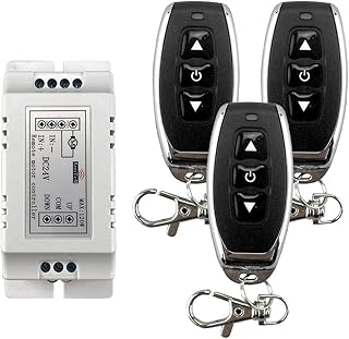 Anntem Wireless Remote Control Switch 433mhz rf Transmitter and Receiver kit dc 18v to 24v Motor Transfer Starter Battery Power Small Motor Forward+Reverse+Stop Steering Remote Control Controller