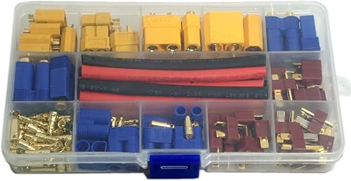 Miniatura 7 de XT60 / XT90 / EC3 / EC5 / T Plugs /0.138 in Banana Plug macho hembra adaptador conectores con tubo termorretráctil compatible con batería RC Lipo