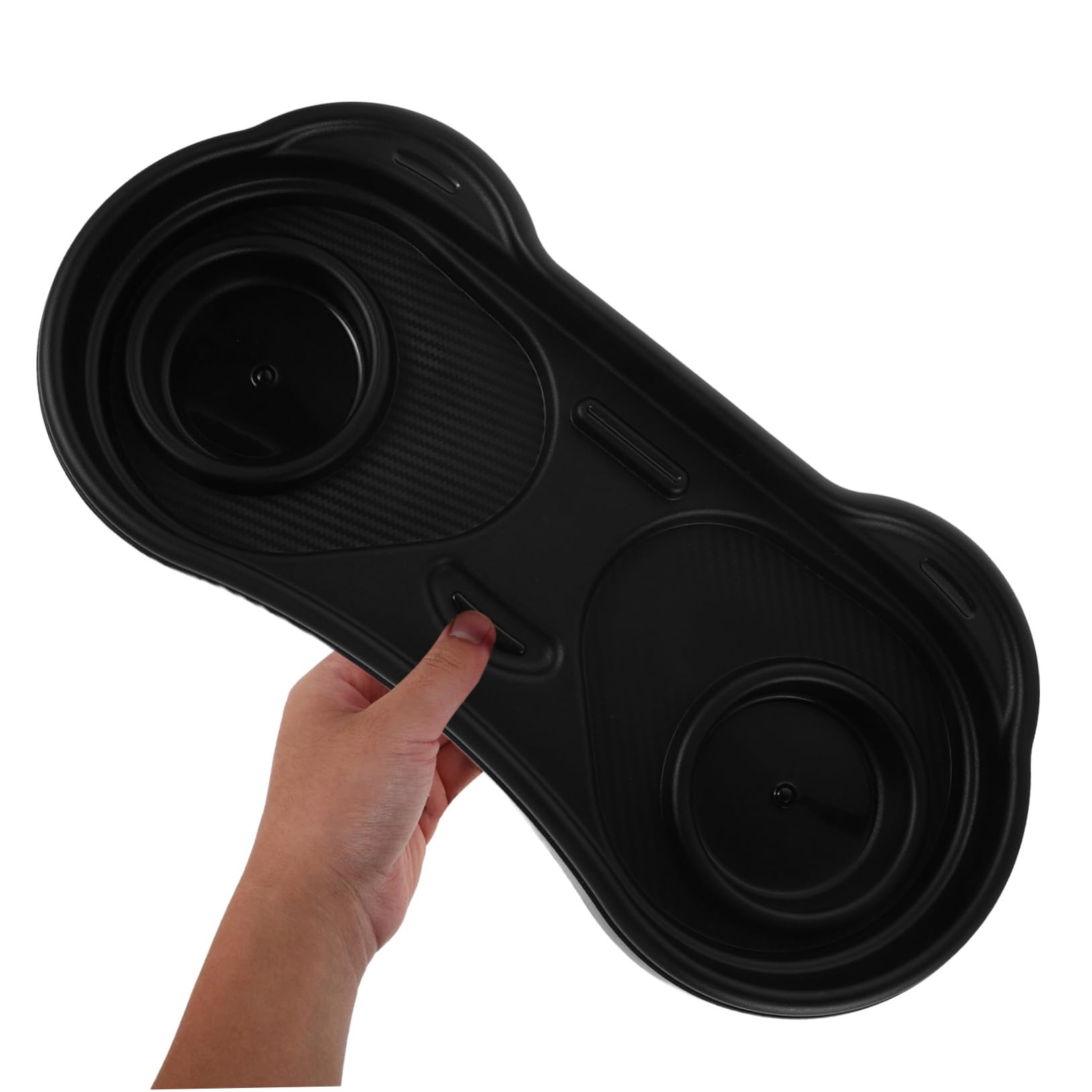 GARVALON Vassoio Passeggino con Porta Bicchiere e Snack Piatto Porta Cibo in Plastica Rimovibile Forma di Panda Accessorio Sicuro Antiscivolo per Pram Passeggini e Carrelli