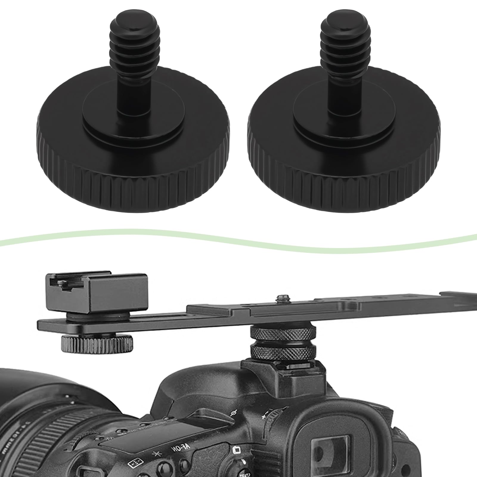 SG Store 4pcs Vis pour Trépied Appareil Photo Filetage Externe 1/4 Pouce Filetage Interne 1/4 Pouce 24x20Mm Alliage Aluminium Adaptateur à Dégagement Rapide pour Appareil Photo Noir