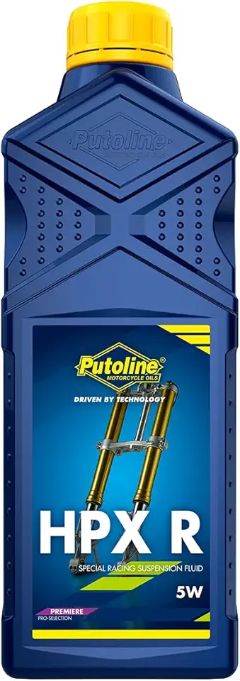 Óleo Sintético Para Suspensão Dianteira De Motos On-Road Putoline HPX R 5W Viscosidade SAE 5 1 Litro