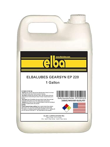 ELBA LUBES Gear-SYN EP 220 | Aceites para engranajes sintéticos | Aceites EP de servicio pesado | Fluidos para engranajes | SAE 90 | Comparar con: