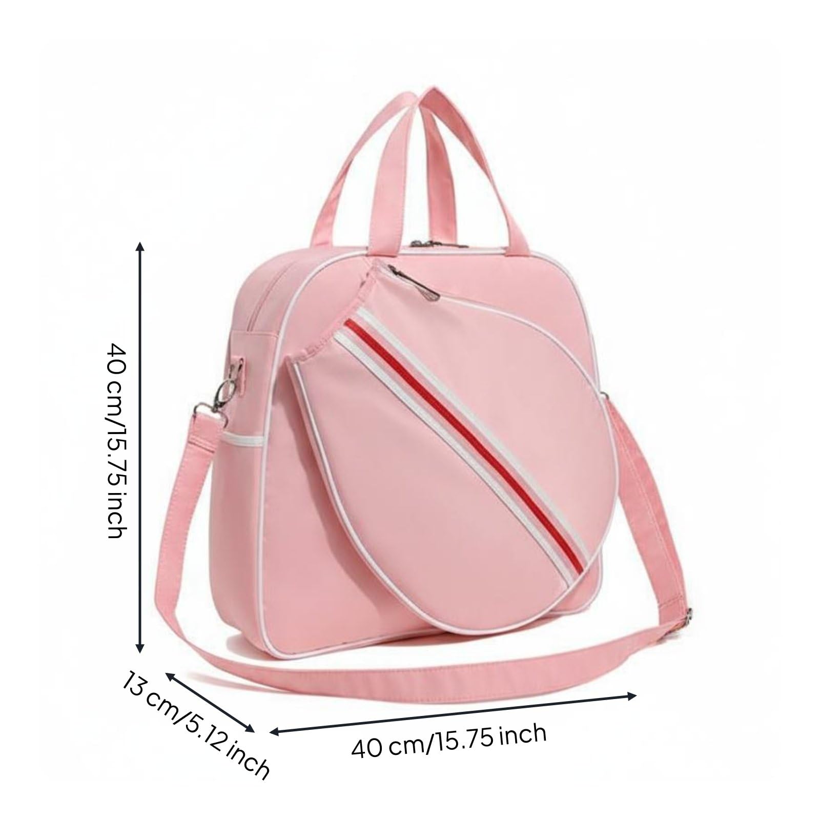 Badmintontasche große Kapazität Badminton Tasche multifunktional Schläger-Umhängetasche für, Damen, Outdoor, Fitnessstudio, Badminton-/Tennistasche, Array, Rosa