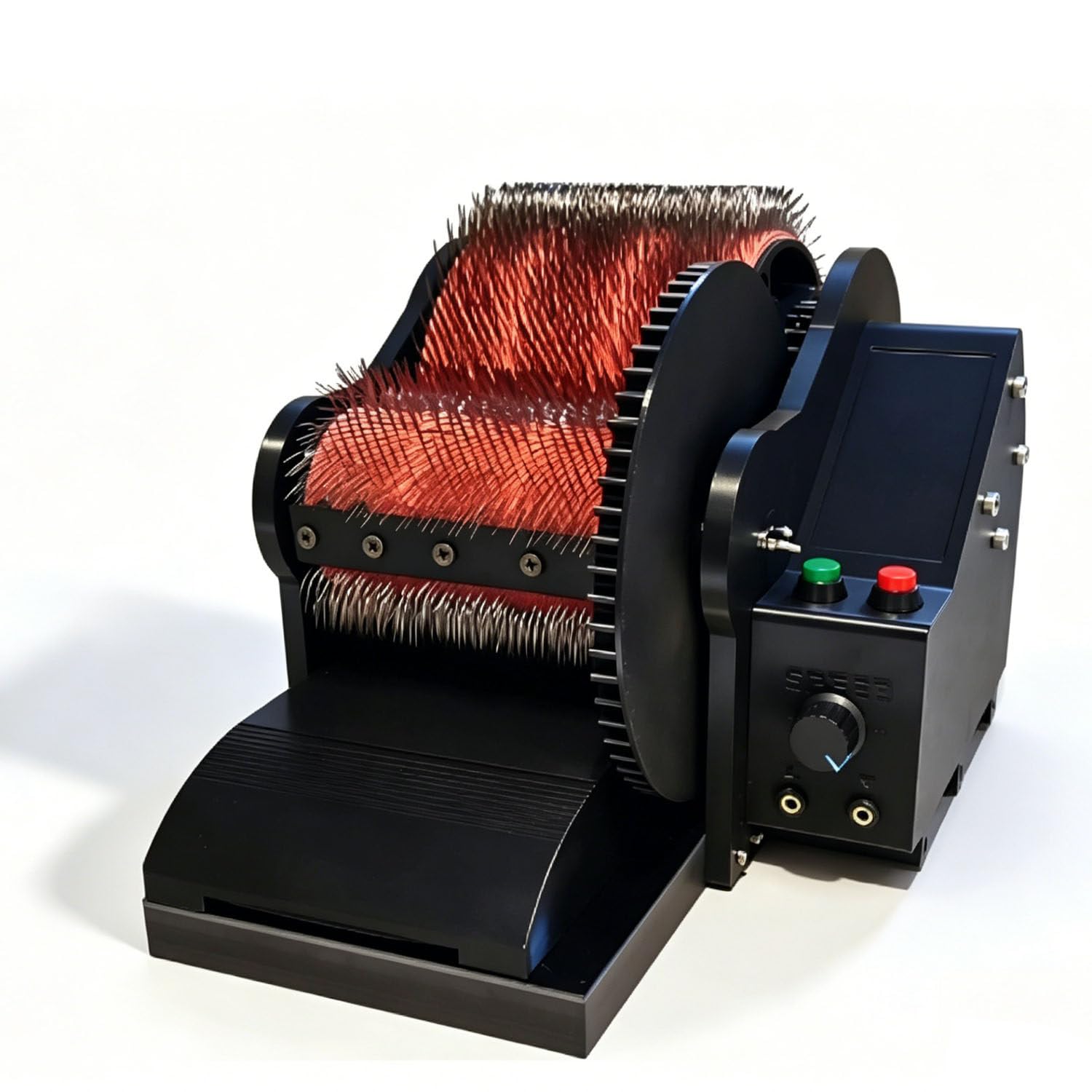 DowPie Wool Drum Carder Fiber Carding Machine, Fiber Blending Carder,50W Adjustable Motor 110-230V Universal Voltage for Home DIY Hand Spinning and Wool Felting Fiber Arrangement Projects