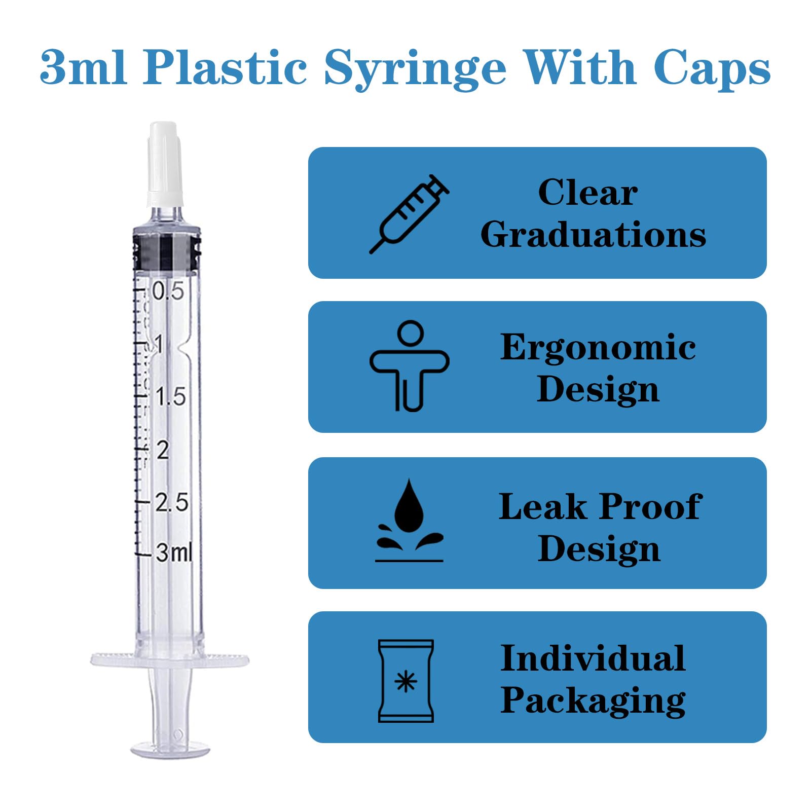 22 strzykawki 3 ml/5 ml, plastikowa strzykawka dozująca, wielokrotnego użytku, z tworzywa sztucznego, strzykawka z siarą, strzykawka pomiarowa, jednorazowa strzykawka do laboratoriów naukowych,