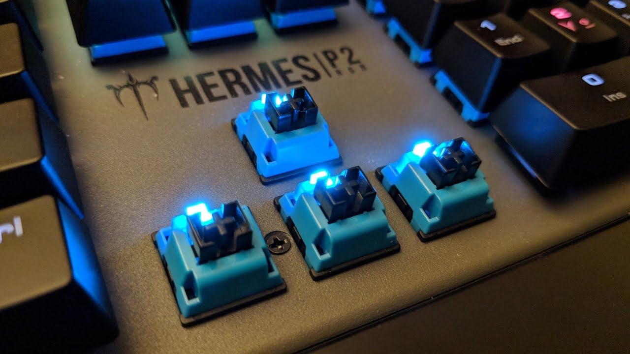 GAMDIAS Hermes P2 Black Tastiera Meccanica USB da Gaming 104 Switches Blu Keyboard Retroilluminata RGB Layout UK