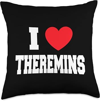 I Love Theremins Throw Pillow