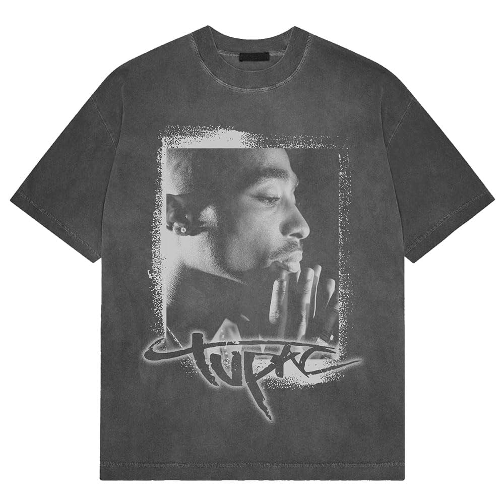Tupac Spray Photo Limited Edition 999 Only Premium Wash T Shirt XXL Charcoal