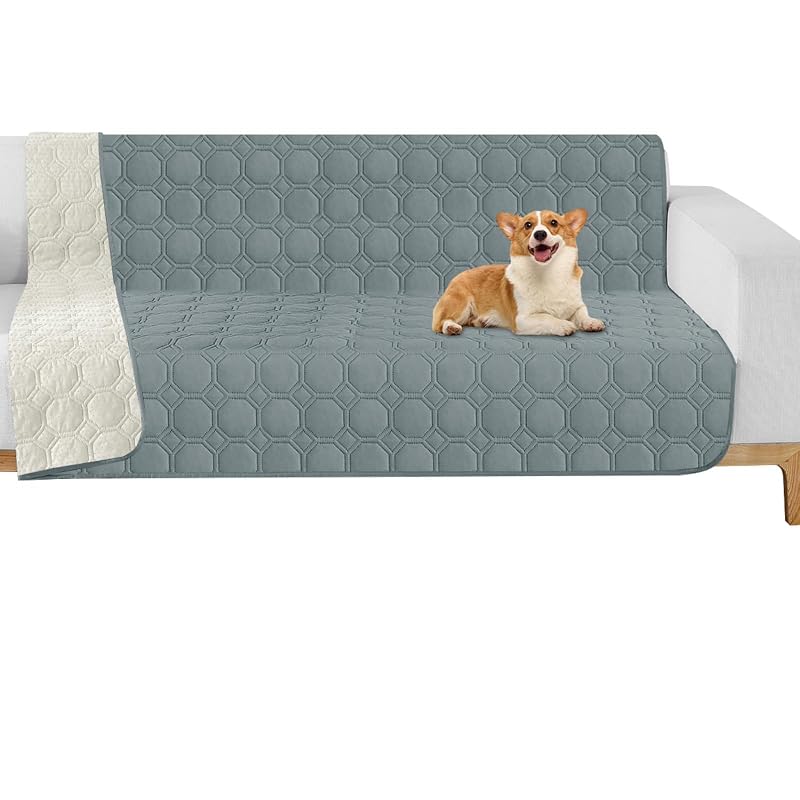Manta impermeável para cama de cães em tecido acolchoado ZNSAYOTX Dark Grey 132 x 208 cm