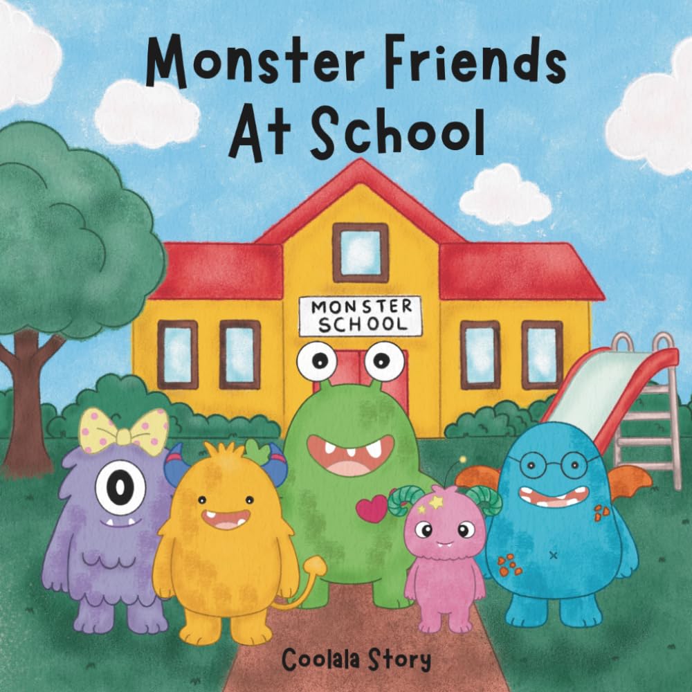 Monster Friends At School: Fun And Cute Monster Picture Book For Children